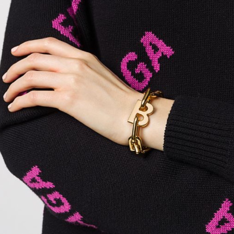 Balenciaga B Chain Thin Bracelet 575$